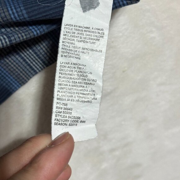 Van Heusen Fit Blue Dress Shirt Short Sleeve Mens Large 16-16.5 - Picture 6 of 10